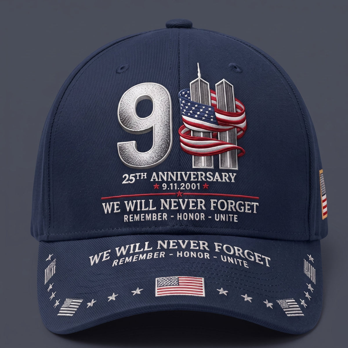 HonorCrest – 9/11 25th Anniversary Memorial Baseball Cap
