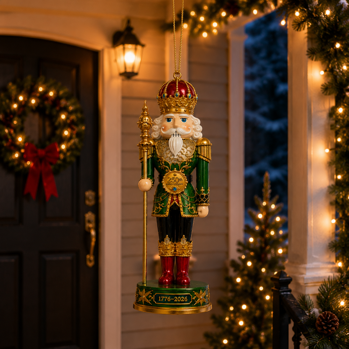FreedomKing – 250th Anniversary Patriotic Christmas Ornament