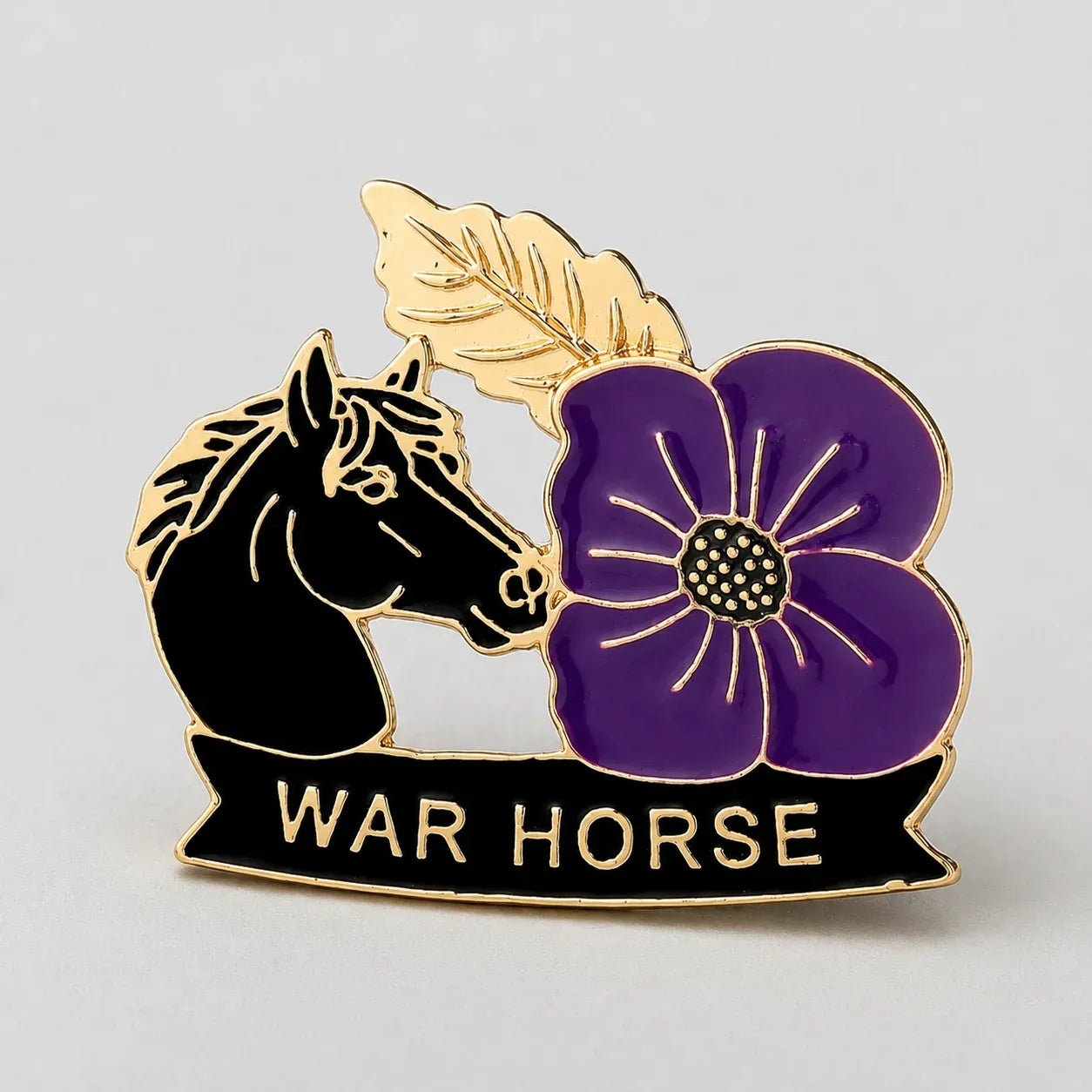 ReMemora – War Horse Purple Poppy Remembrance Brooch