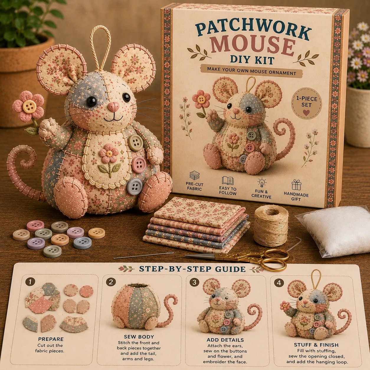SnuggleStitch – Mouse Craft Kit