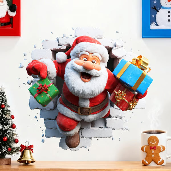 MerryWall – 3D Santa Claus Christmas Wall Sticker