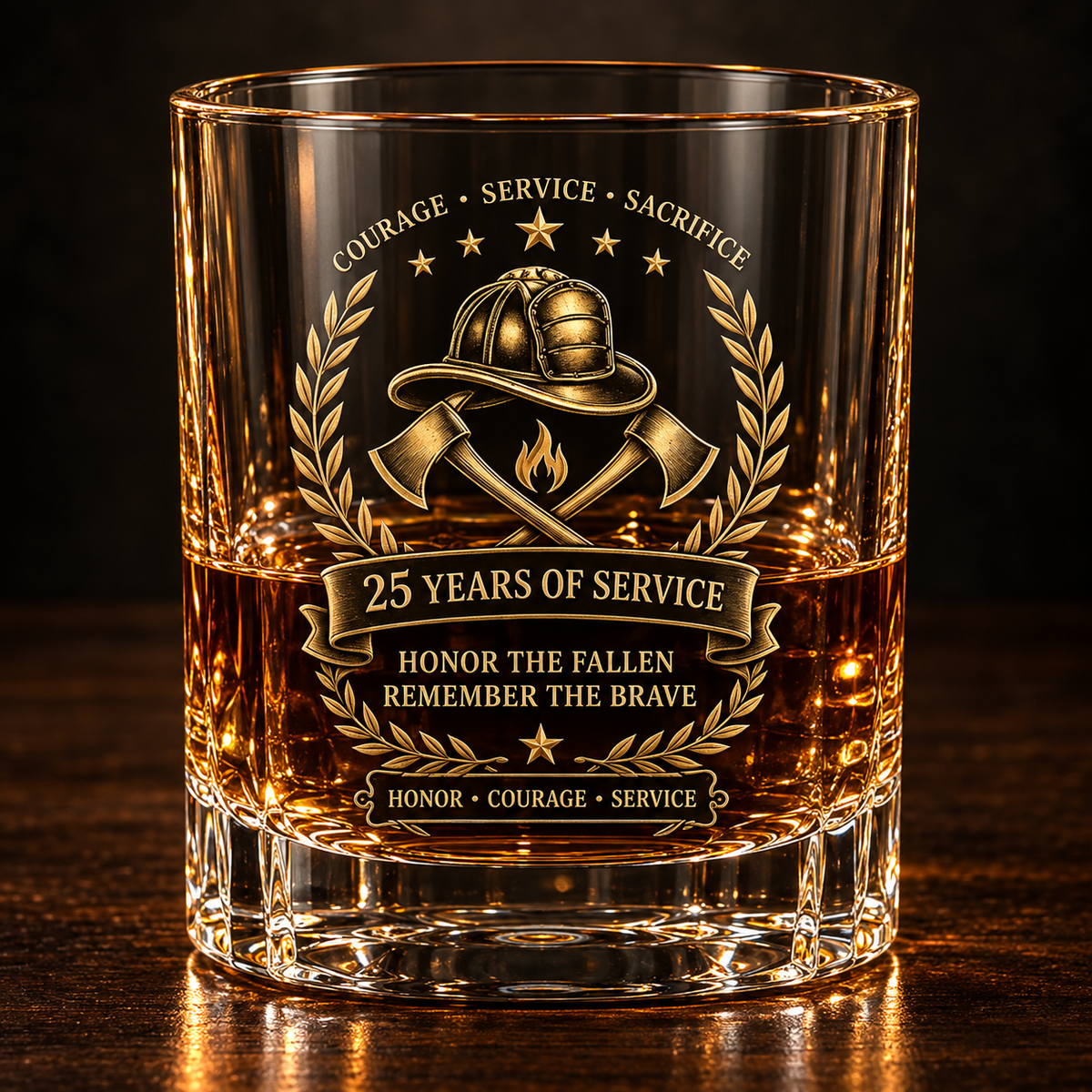 ValorFlame – Firefighter Service Anniversary Glass Set