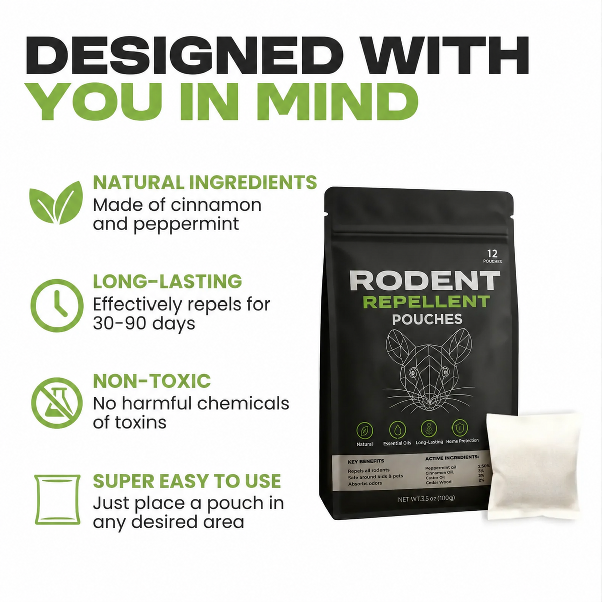 RodentGuard – 90-Day Repellent Pouches