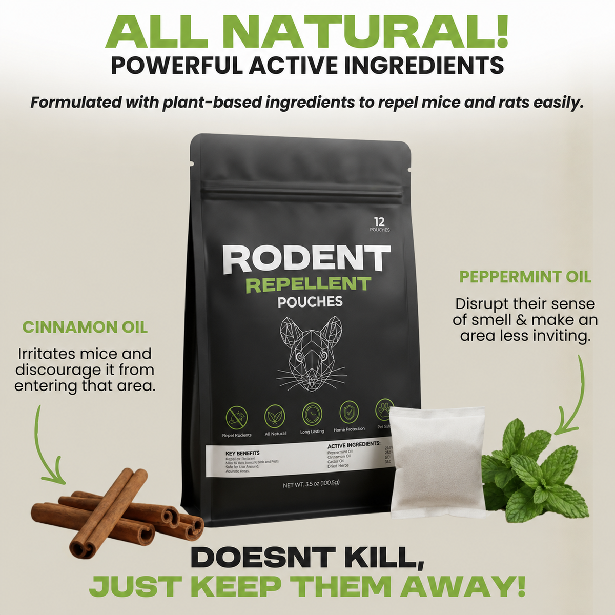 RodentGuard – 90-Day Repellent Pouches