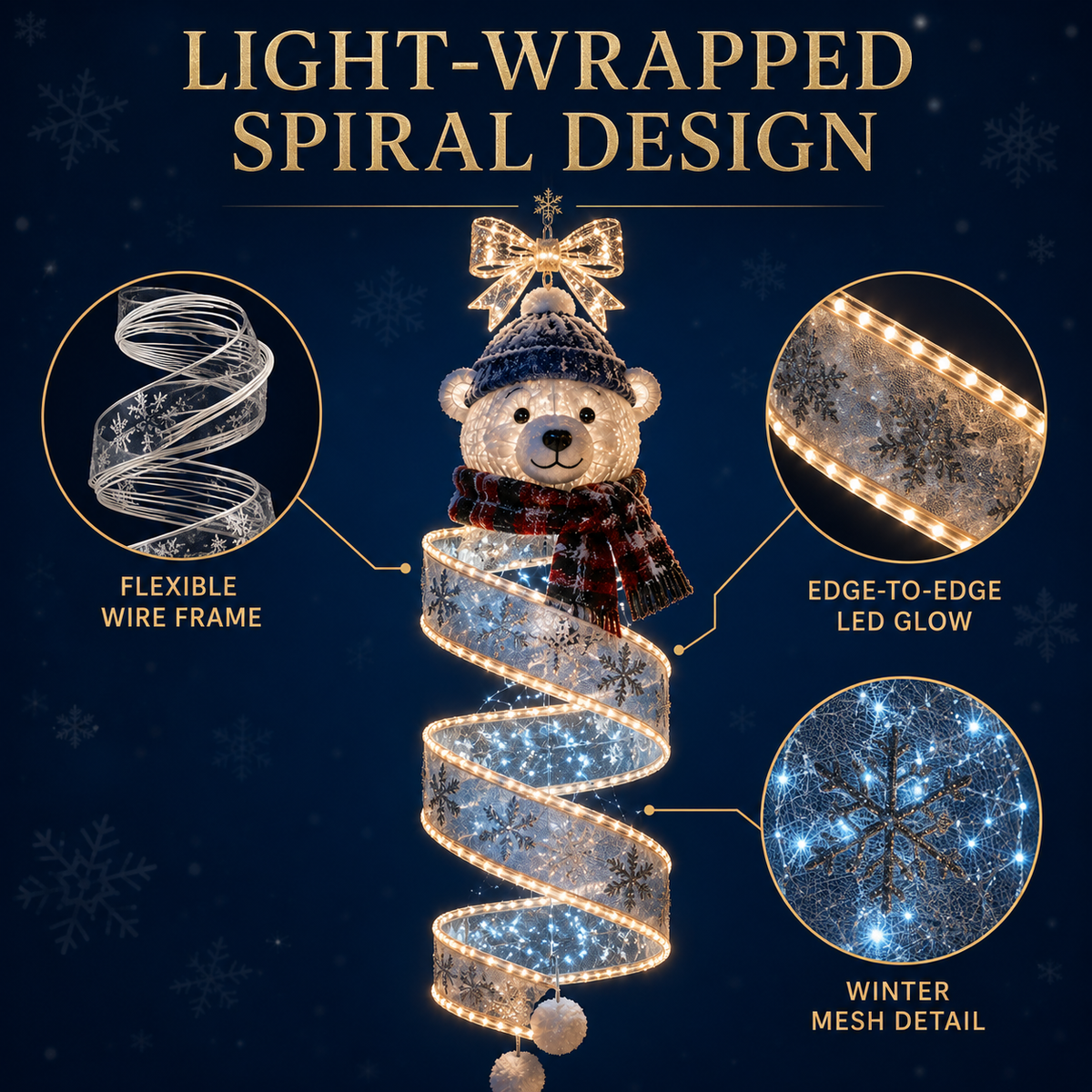 TwinkleVale – Christmas Magic Spiral Hanging LED Light