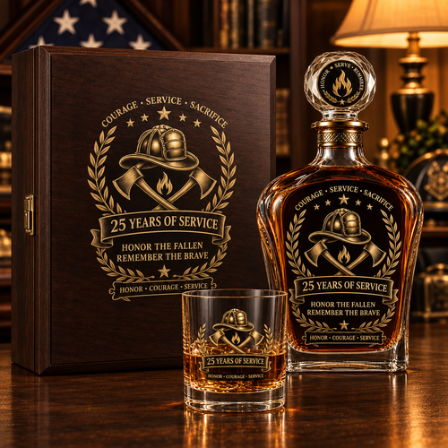 ValorFlame – Firefighter Service Anniversary Glass Set