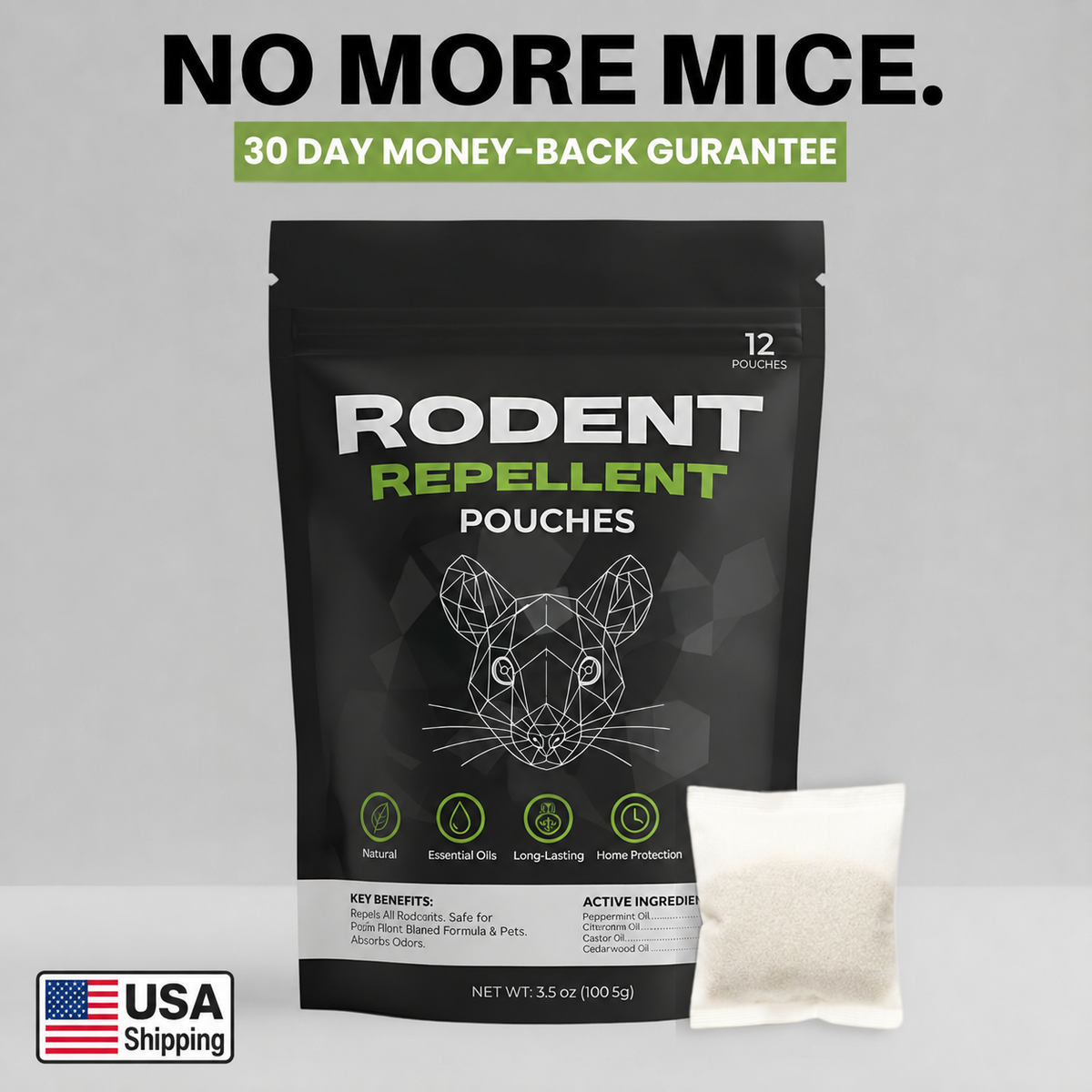 RodentGuard – 90-Day Repellent Pouches