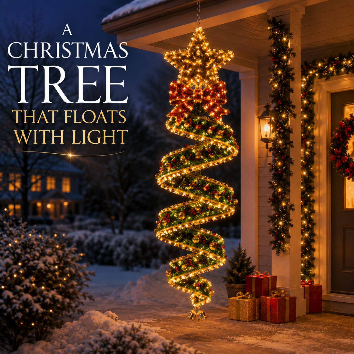 TwinkleVale – Christmas Magic Spiral Hanging LED Light