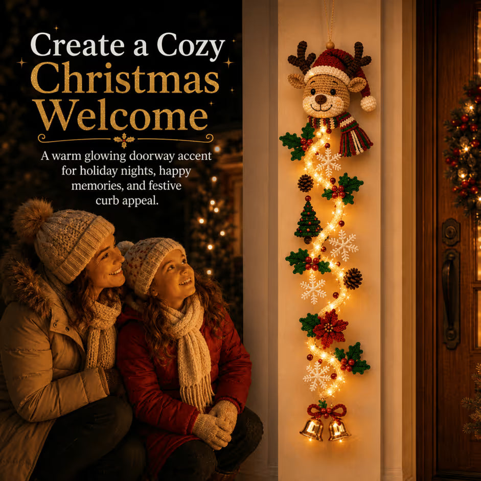 MerryGlow – Cascading Christmas Lighted Door Hanger
