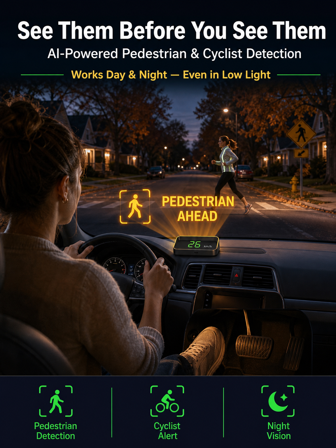 DriveSight – Smart GPS Head-Up Display Speedometer