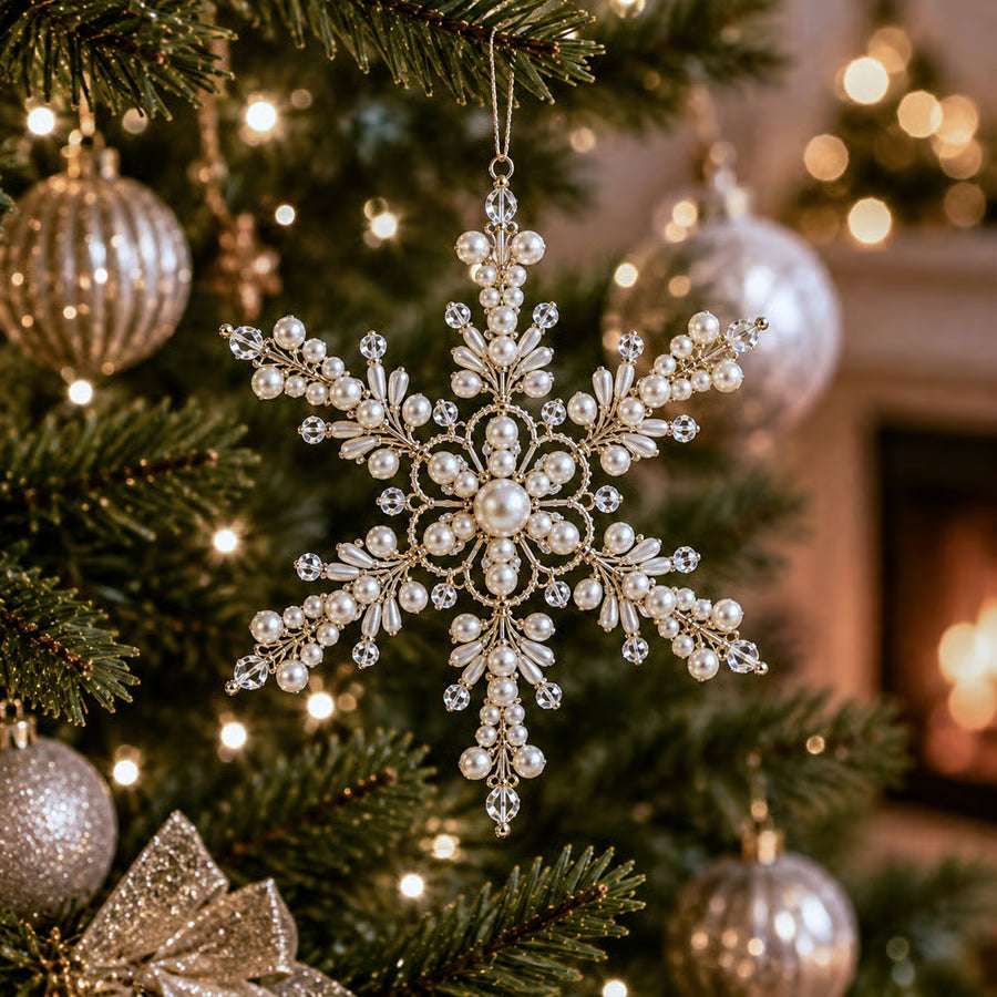 FrostLuxe – Beaded Snowflake Ornament DIY Kit