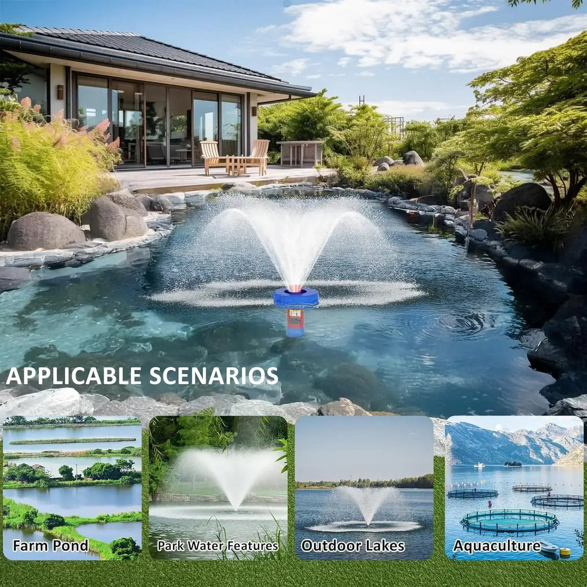 AquaCascade – Floating Pond Aeration Fountain
