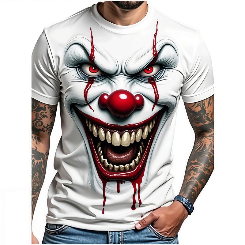 GrimVale – Men’s Horror Clown Graphic T-Shirt