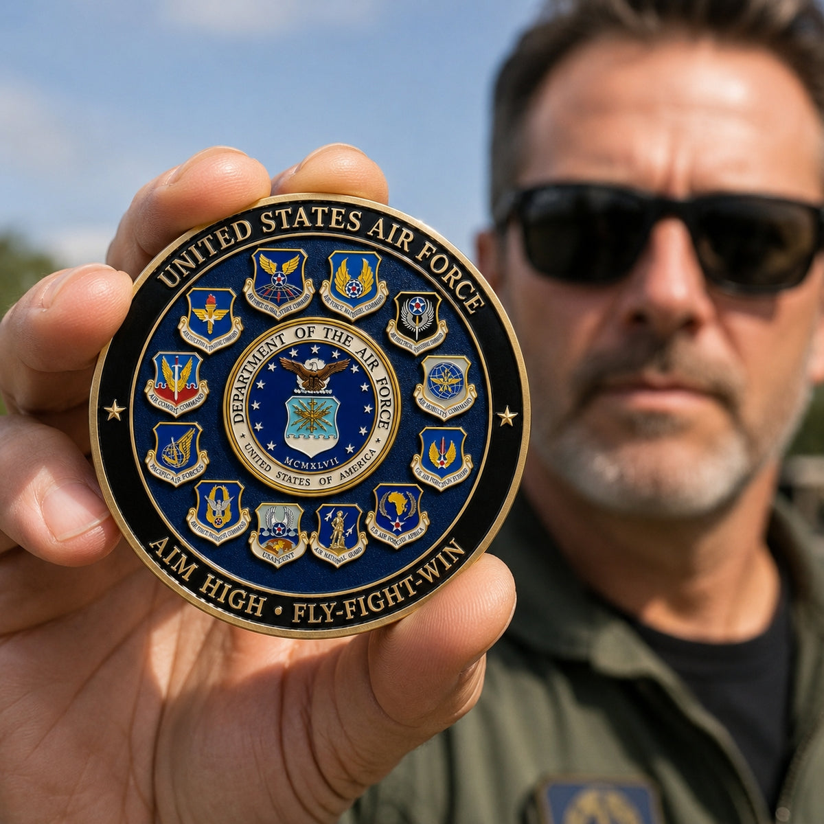 ✈️U.S. Air Force “Aim High • Fly-Fight-Win” Commemorative Coin