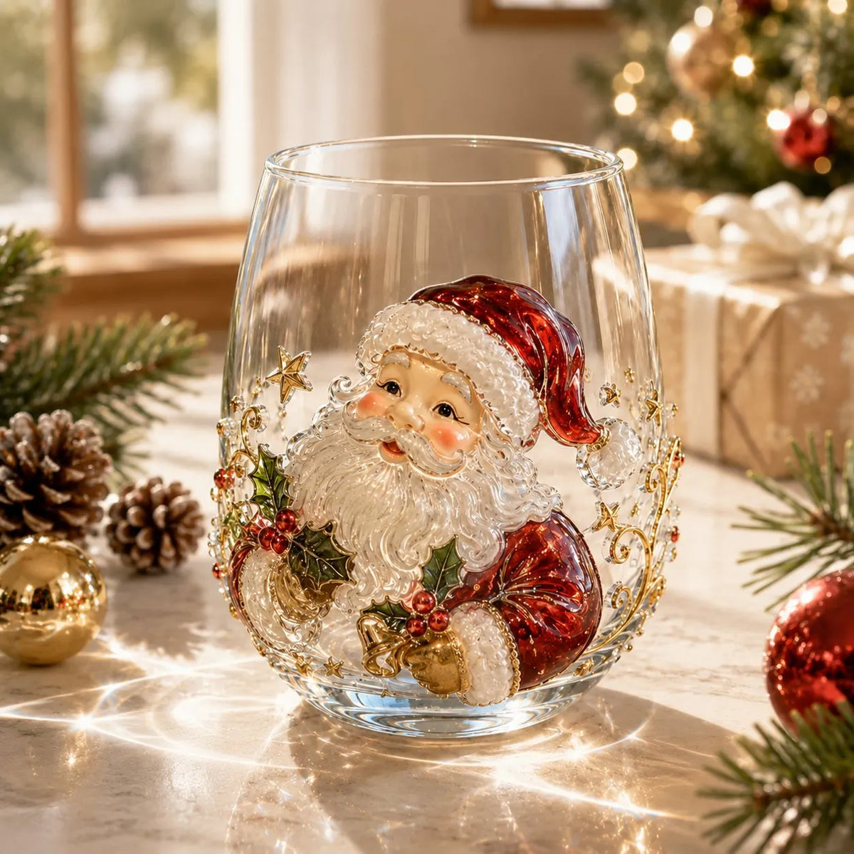 SantaSip – Festive 3D Christmas Glass
