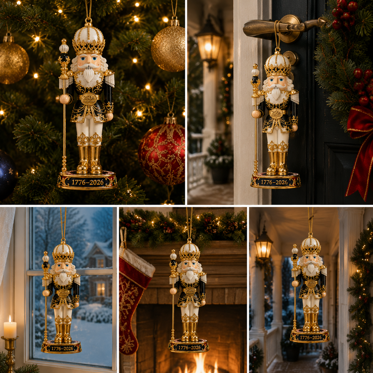 FreedomKing – 250th Anniversary Patriotic Christmas Ornament