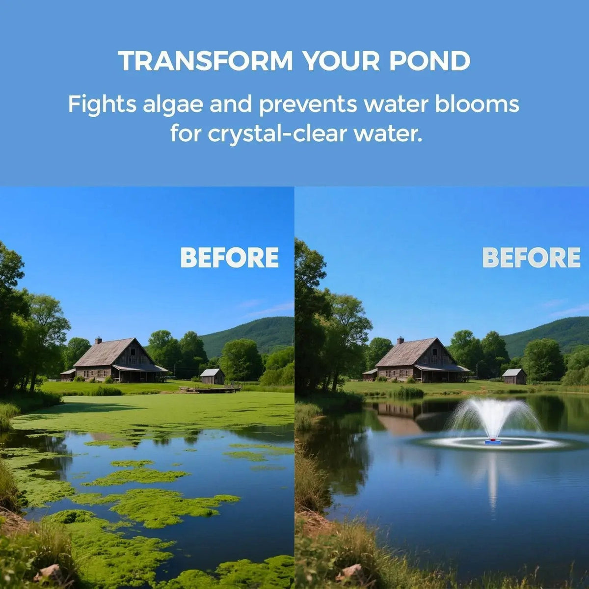 AquaCascade – Floating Pond Aeration Fountain