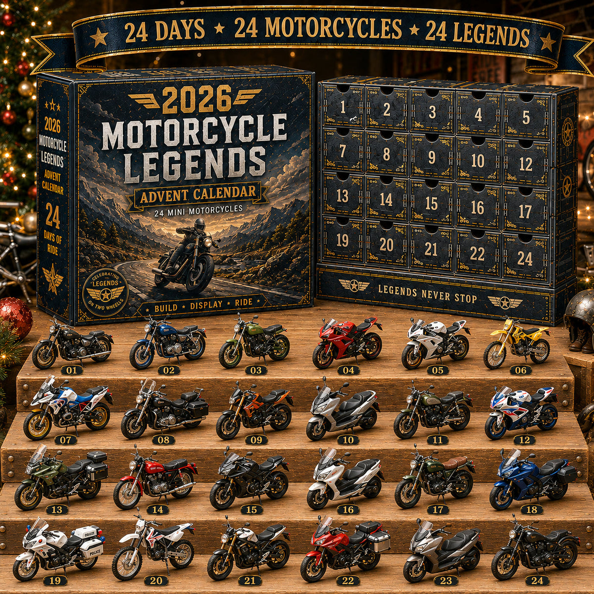 MotoLegacy – 24 Legendary Rides Christmas Countdown