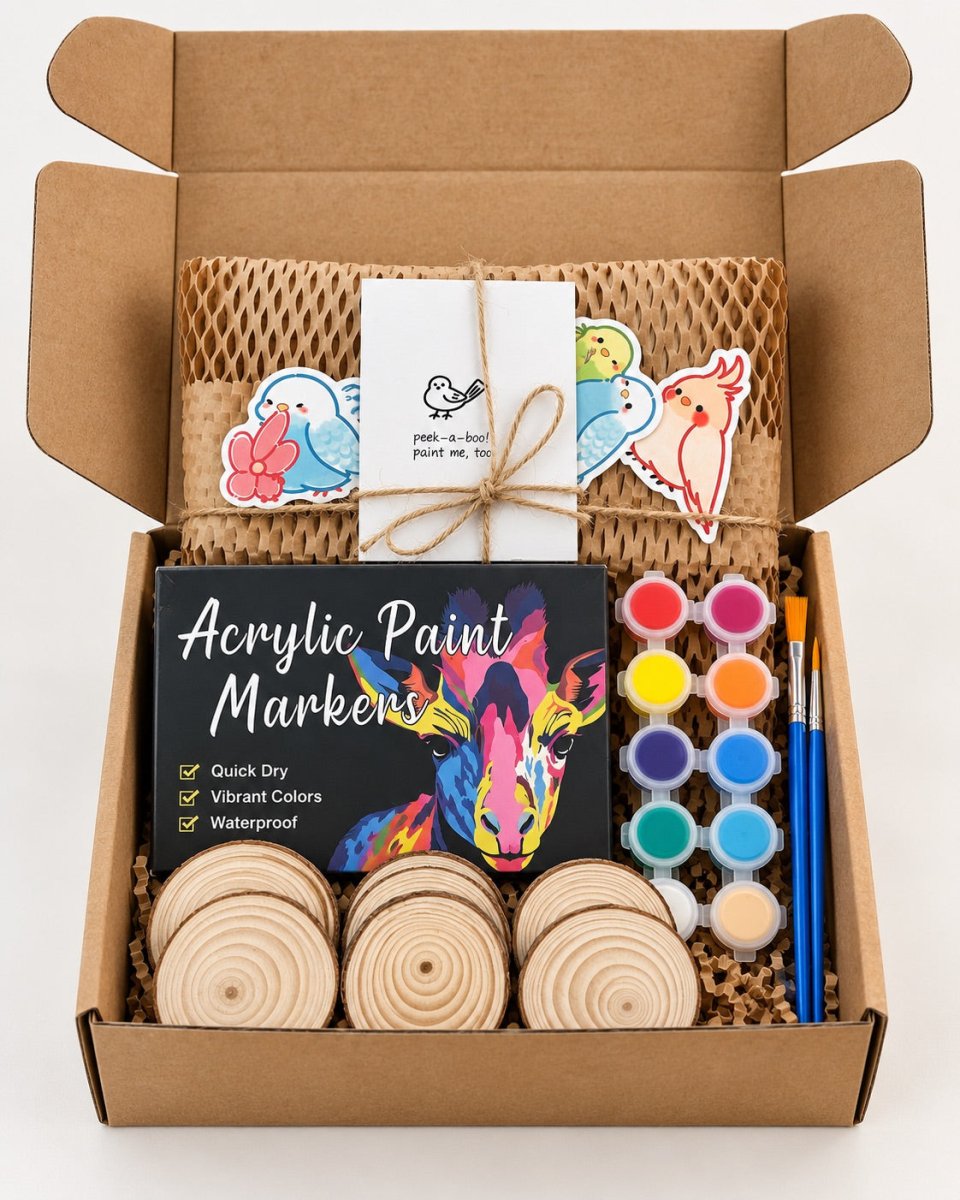 Wooden Bird & Marker Craft Kit 🦜 - FunAcrylic