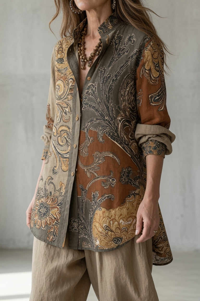 BohoCrest – Vintage Printed Two-Piece Set
