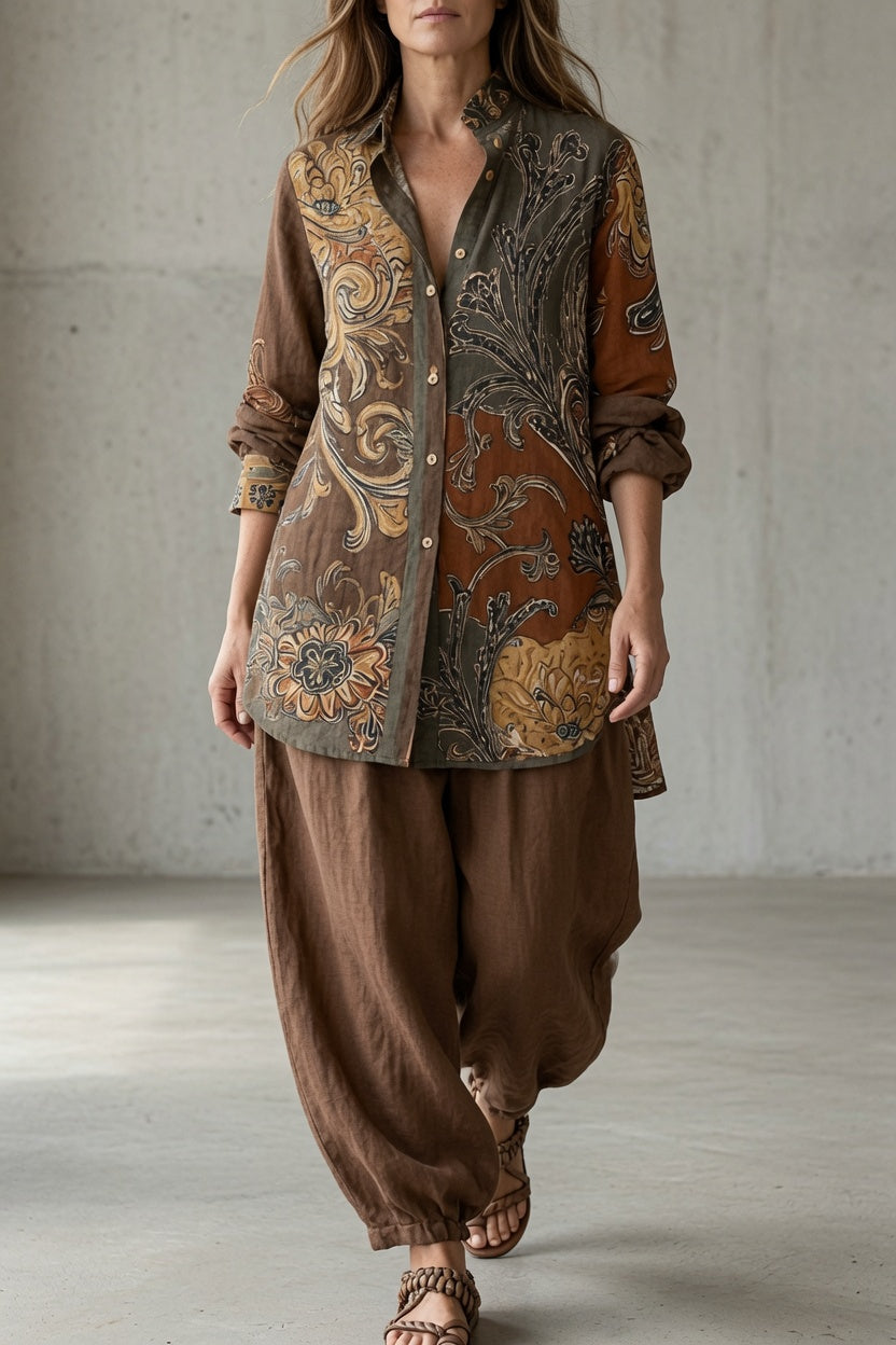 BohoCrest – Vintage Printed Two-Piece Set