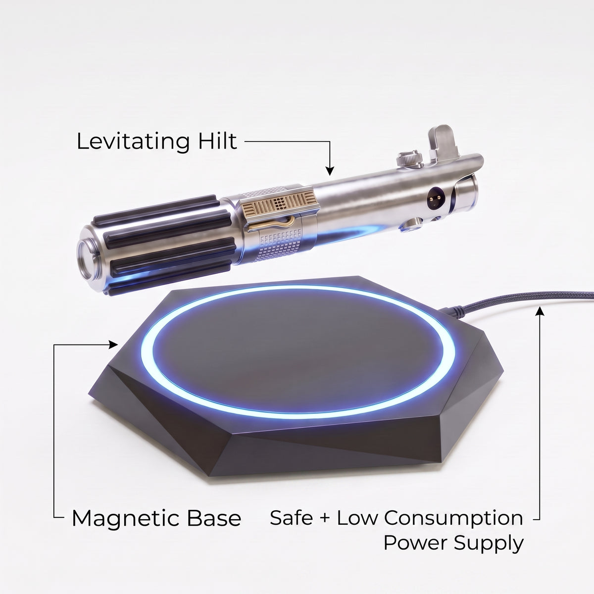 ⚔️ Magnetic Levitating Lightsaber Hilt Display Stand