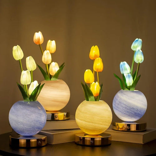 TulipGlow – Dreamy Floral Table Lamp
