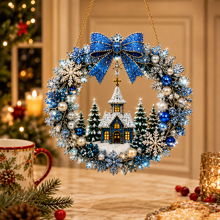 WinterGems – Christmas Diamond Art Wreath Pendant