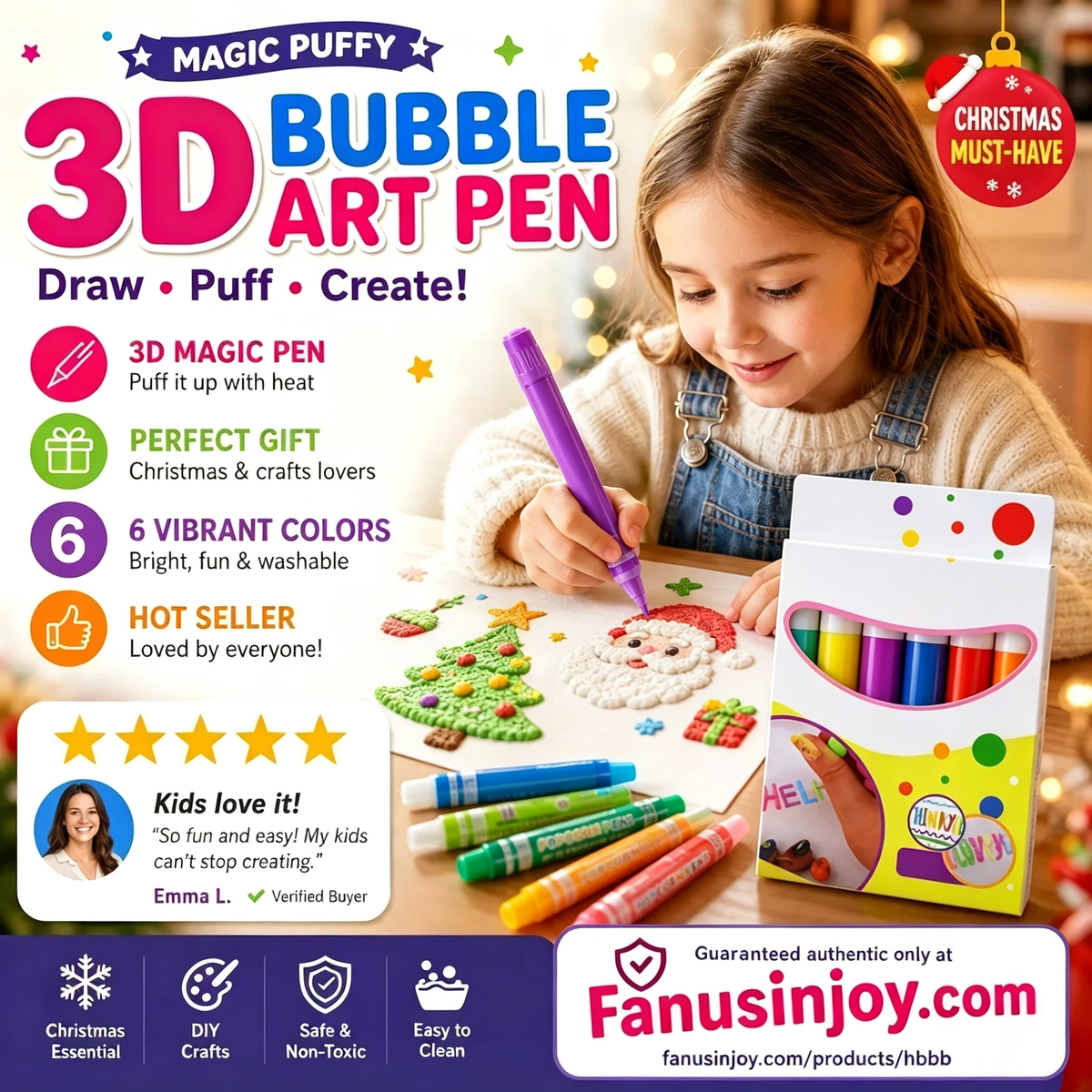 PuffyDraw – 3D Creative Drawing Pen Set