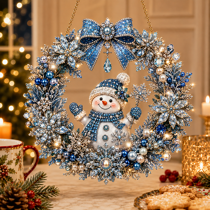 WinterGems – Christmas Diamond Art Wreath Pendant