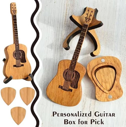 GuitarKeepsake – Personalized Wooden Pick Box