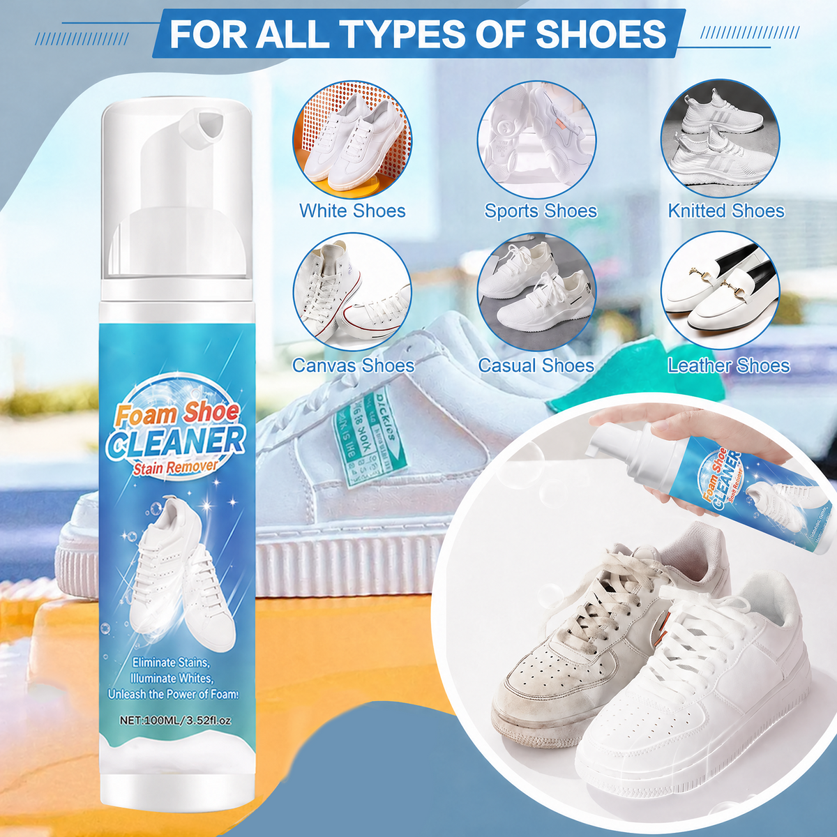 SoleSpark – Quick Foam Sneaker Cleaning Kit