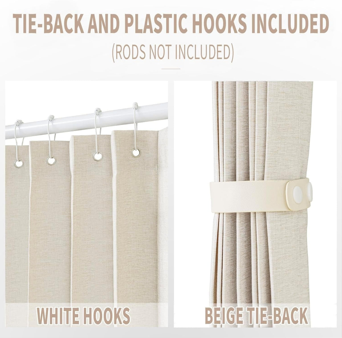 EleganceFold – Faux-Linen Pleated Door Partition