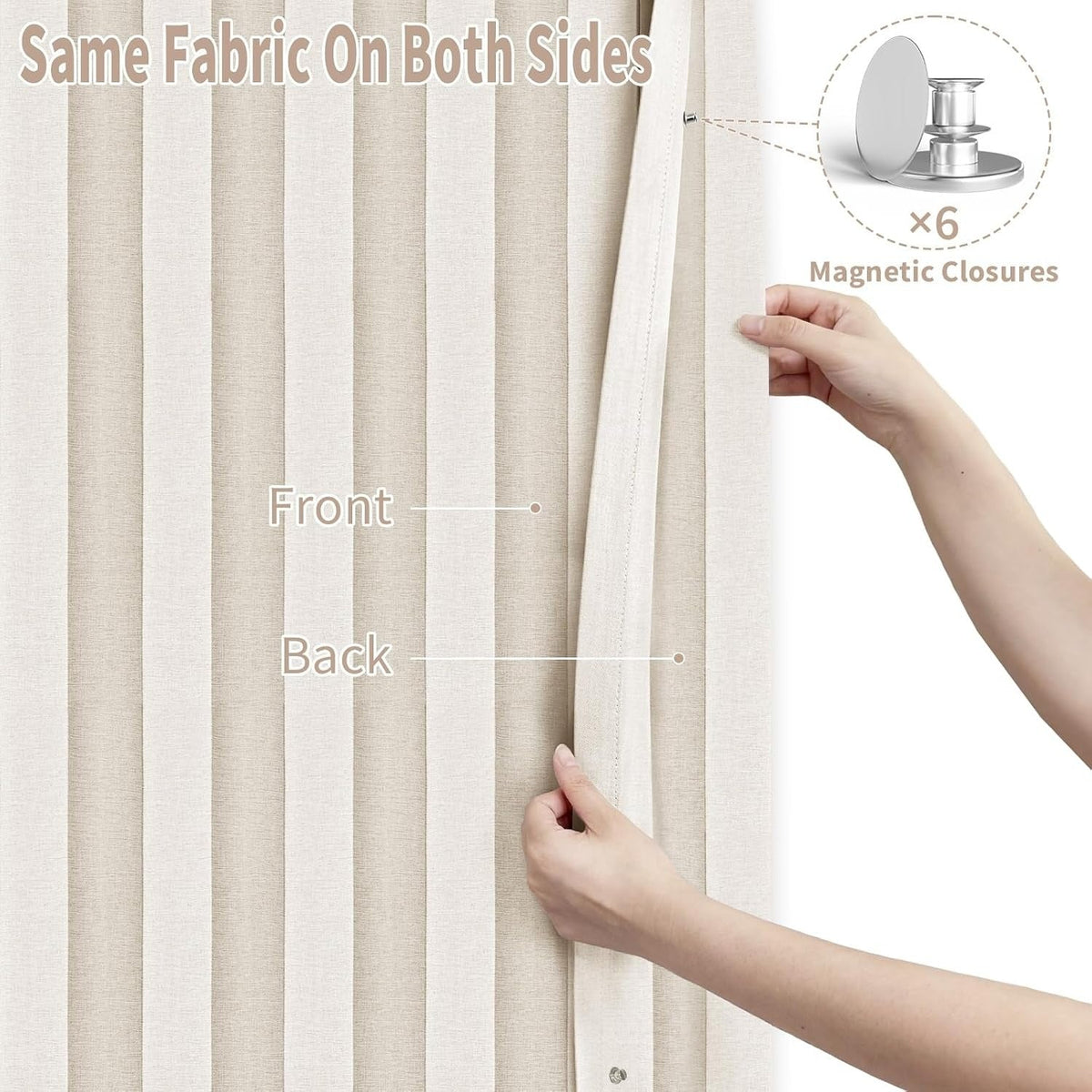 EleganceFold – Faux-Linen Pleated Door Partition