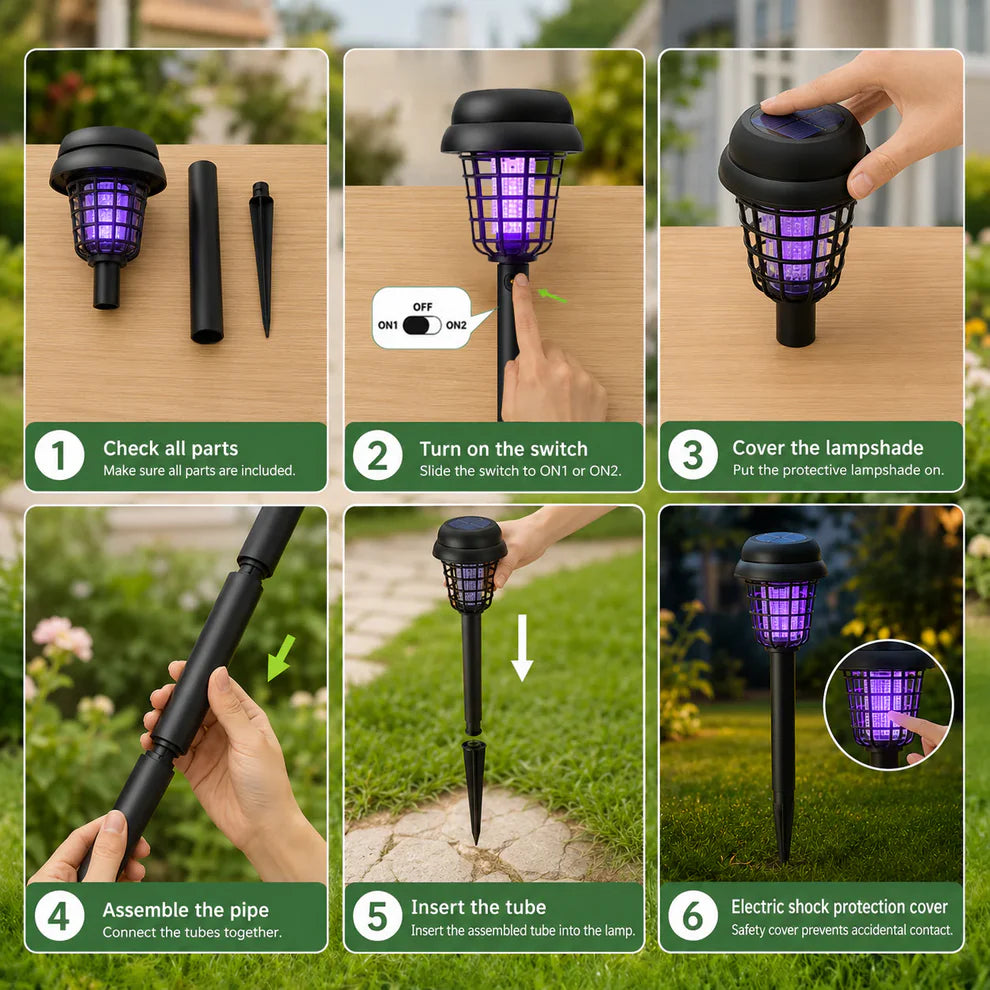 BugShield – Solar Mosquito Killer Garden Lamp