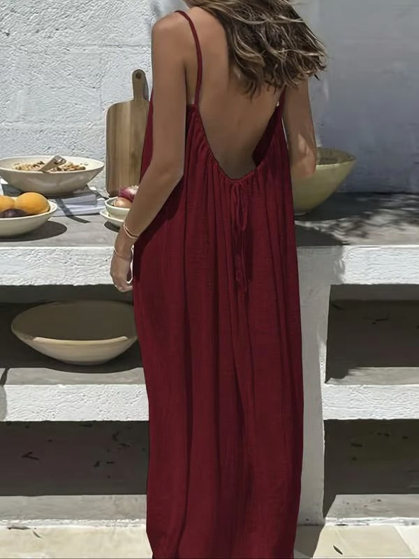 Mila – Adjustable Strap Open-Back Summer Dress