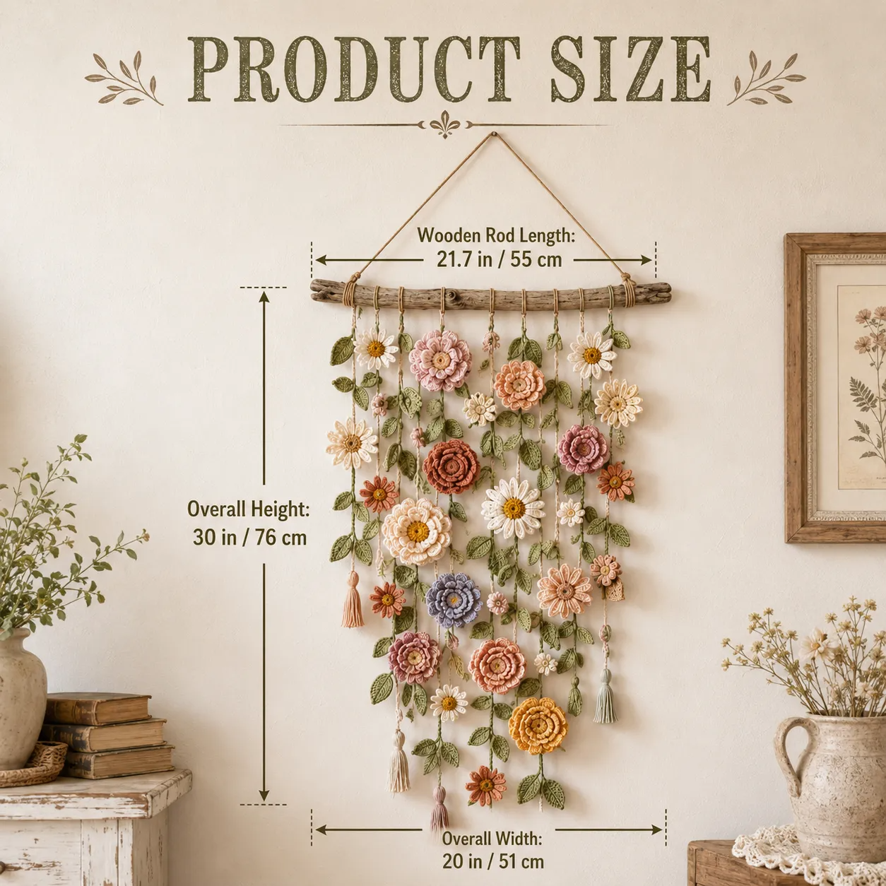 WildPetal – Cottagecore Crochet Wall Décor