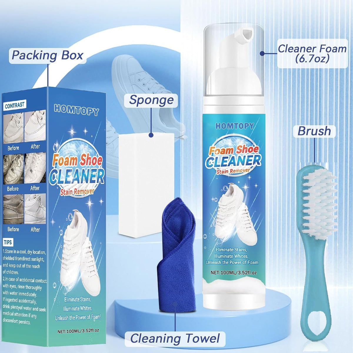 SoleSpark – Quick Foam Sneaker Cleaning Kit