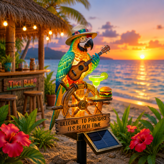 ParadisePerch – Solar Parrot Ornament