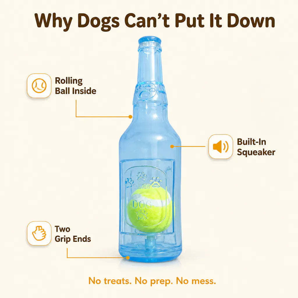 BarkBrew – Interactive Beer Bottle Dog Toy