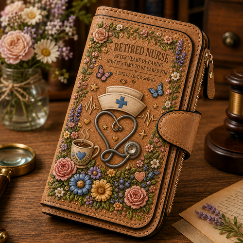 HealingBloom – Floral Retirement Gift Wallet