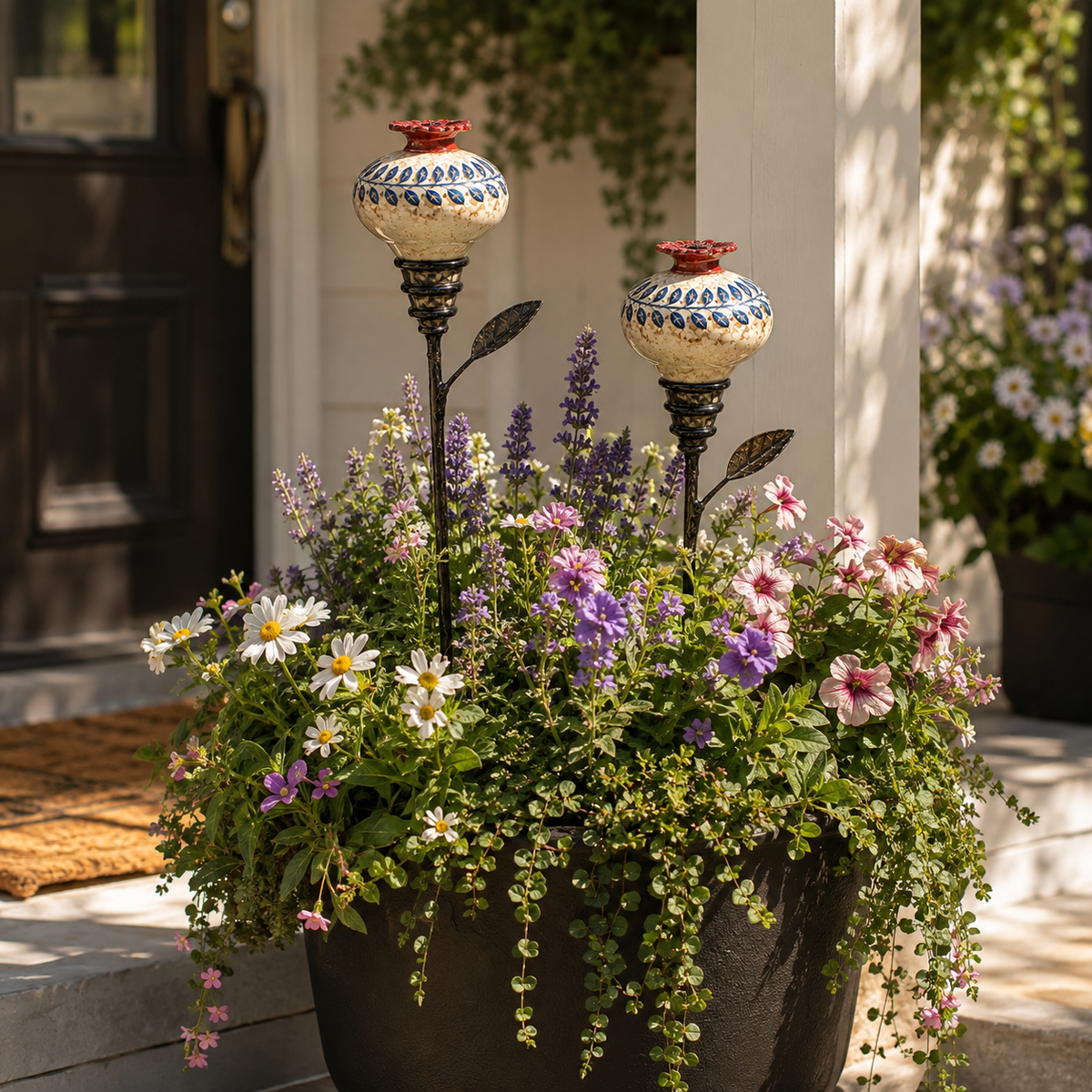HummingbirdHaven – Retro Floral Garden Feeder