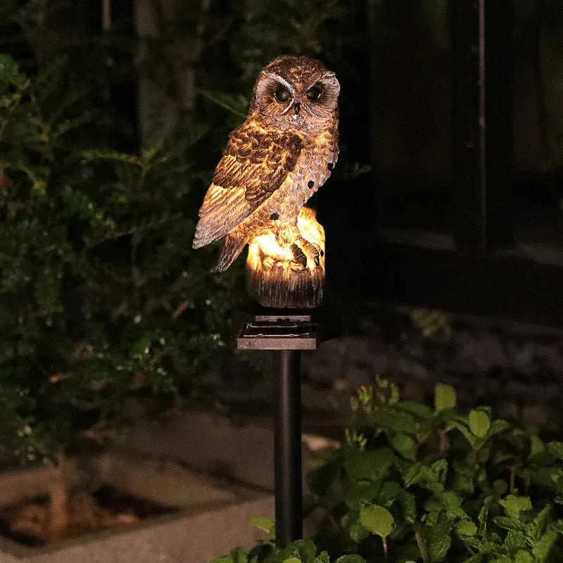 GlowGuard – Solar Owl Garden Light