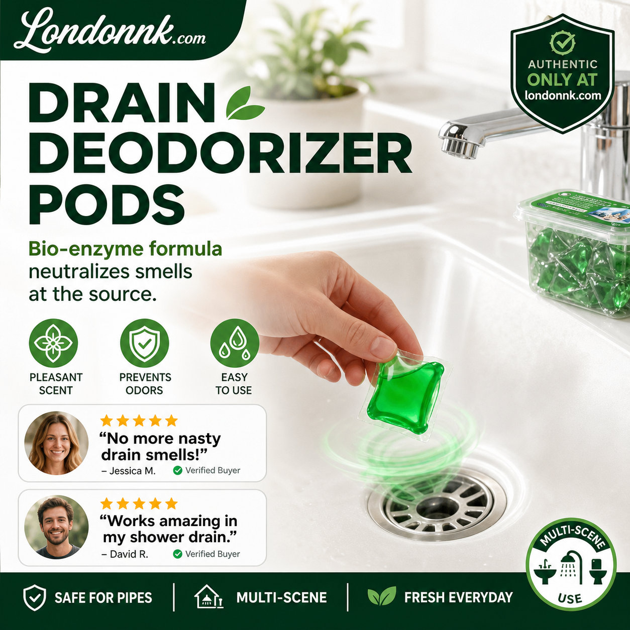 DrainFresh – Bio-Enzyme Drain Cleaning Pods