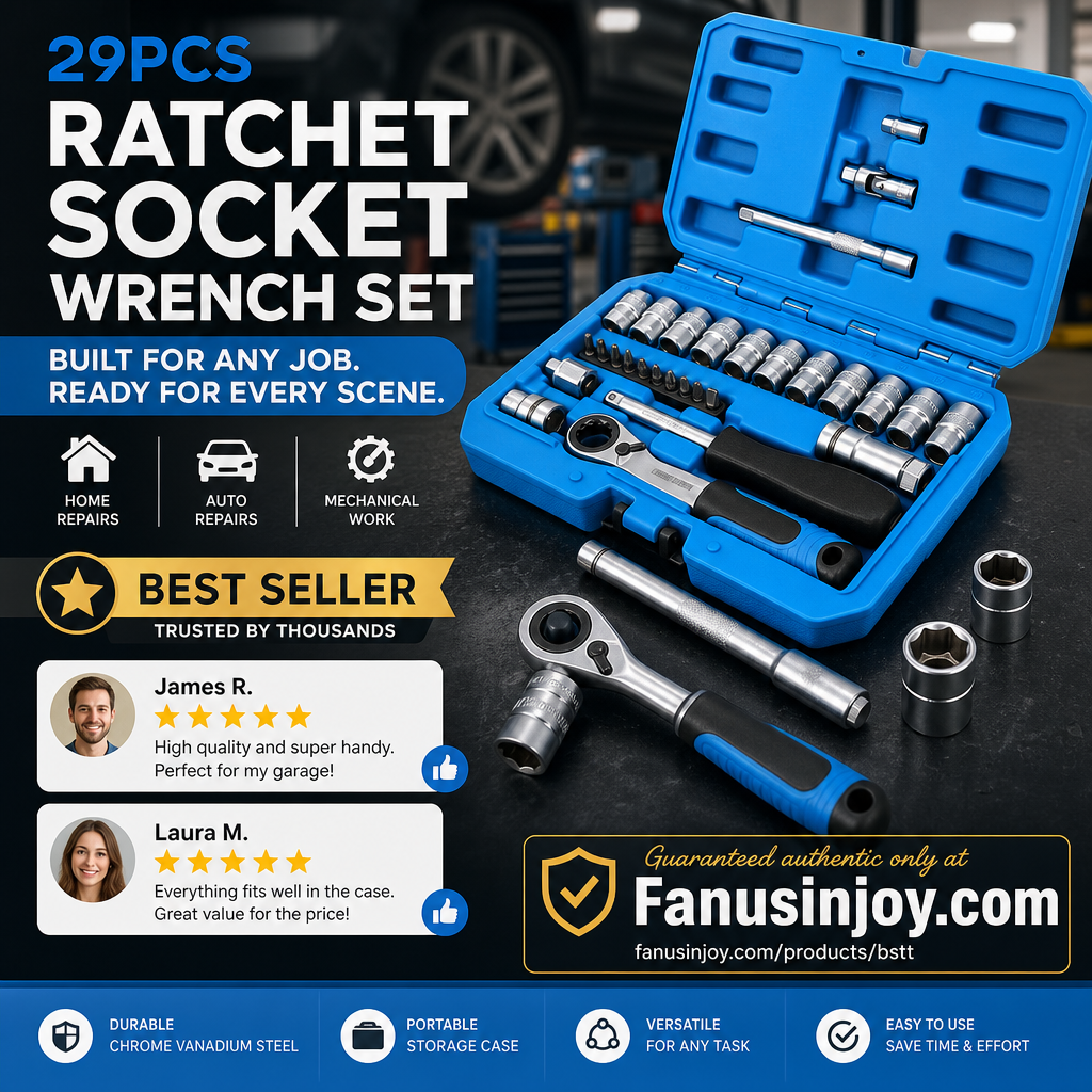 ForgeMate – 29-Piece Core Ratchet Socket Wrench Kit