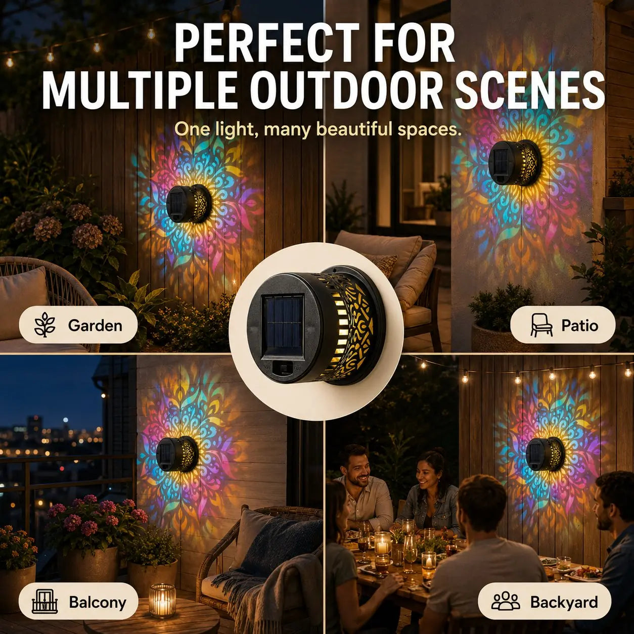 MoonPetal - Solar Wall Decor Light