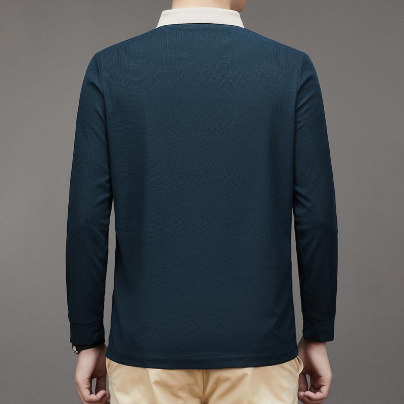 EliteWear – Men’s Modern Lapel Collar T-Shirt
