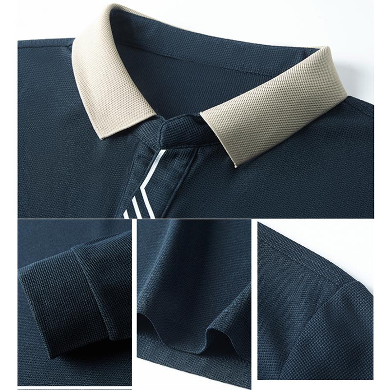 EliteWear – Men’s Modern Lapel Collar T-Shirt