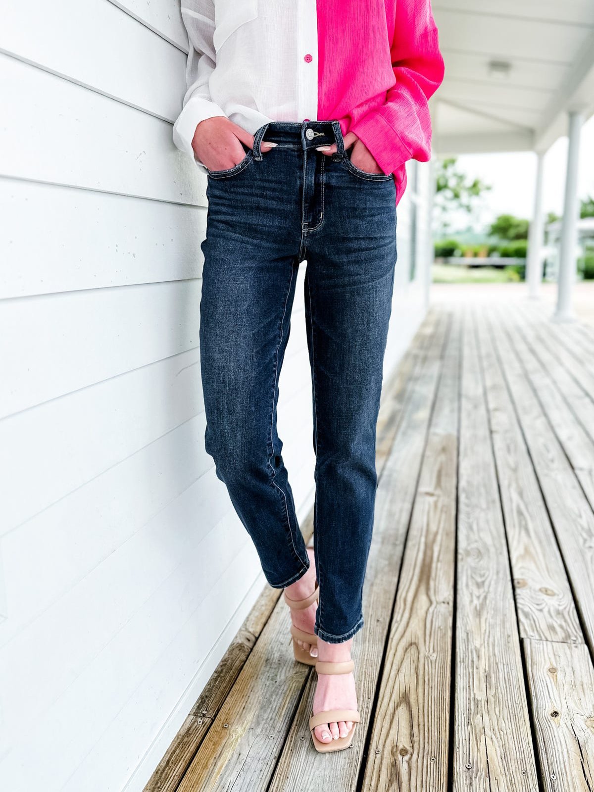 ChicContour – Figure-Flattering Dark-Wash Jeans