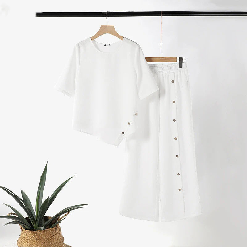 GraceFlow – Women’s Irregular Hem Matching Set